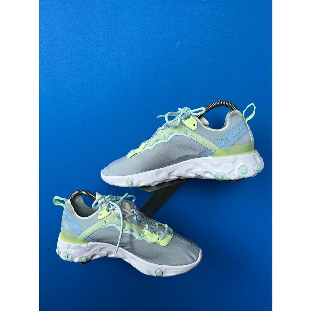 Nike Womens React Element 55 BQ2728-100 Gray Running Shoes Sneakers Size 9